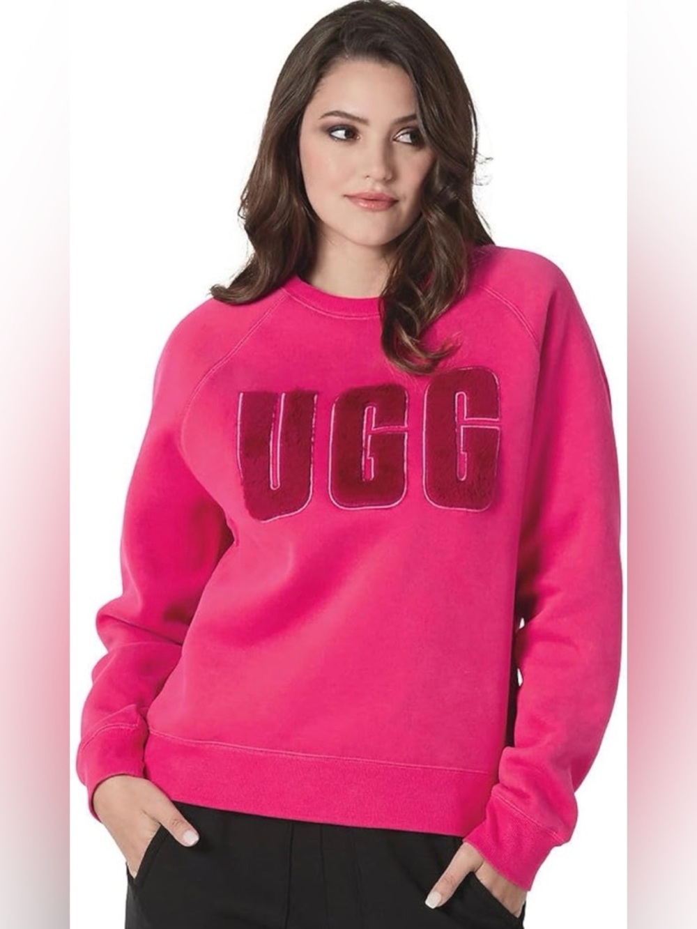 Like New UGG Madeline Fuzzy Logo Sweatshirt